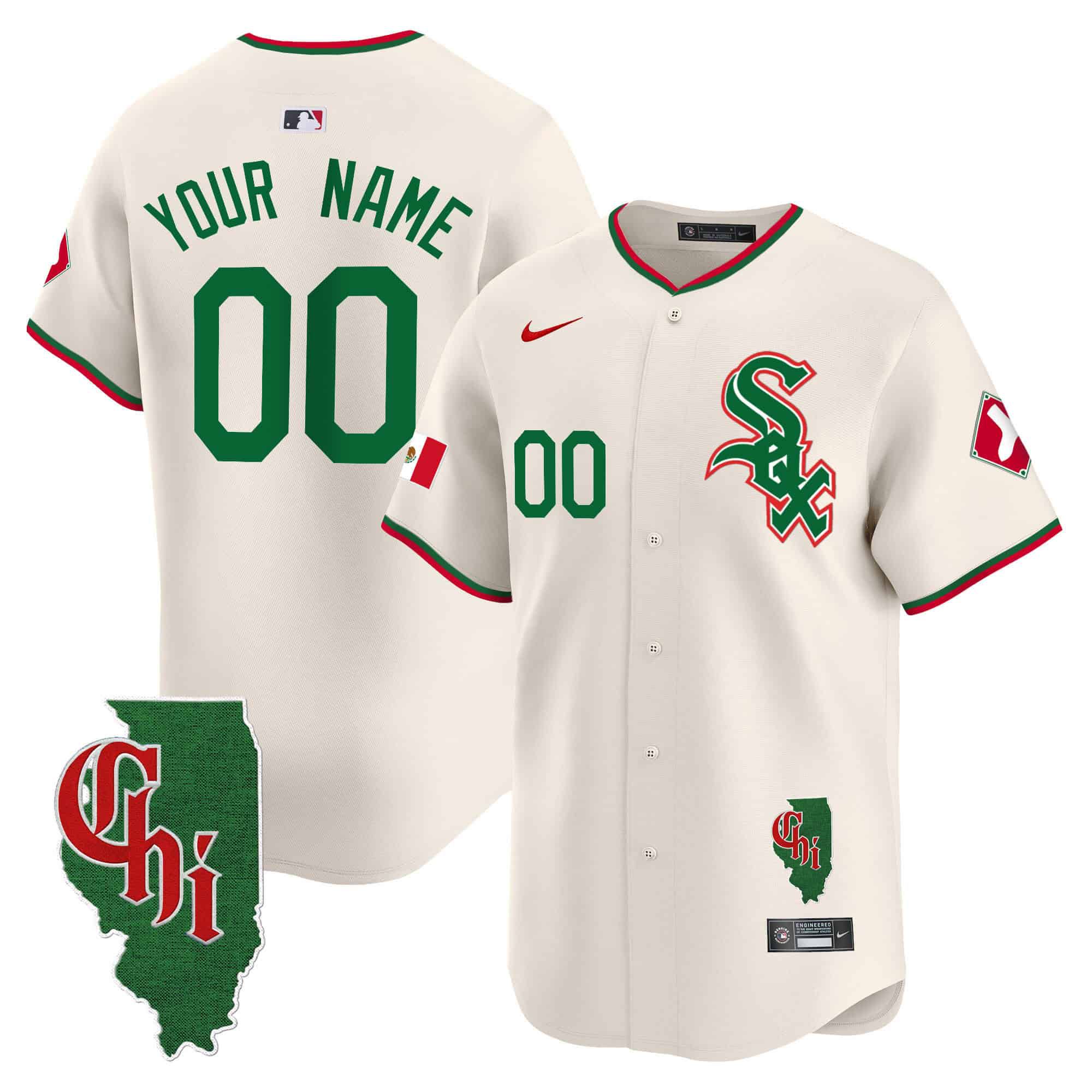 Men Chicago White Sox Cream 2024 Nike Mexico Vapor Premier Limited Custom MLB Jersey->customized mlb jersey->Custom Jersey